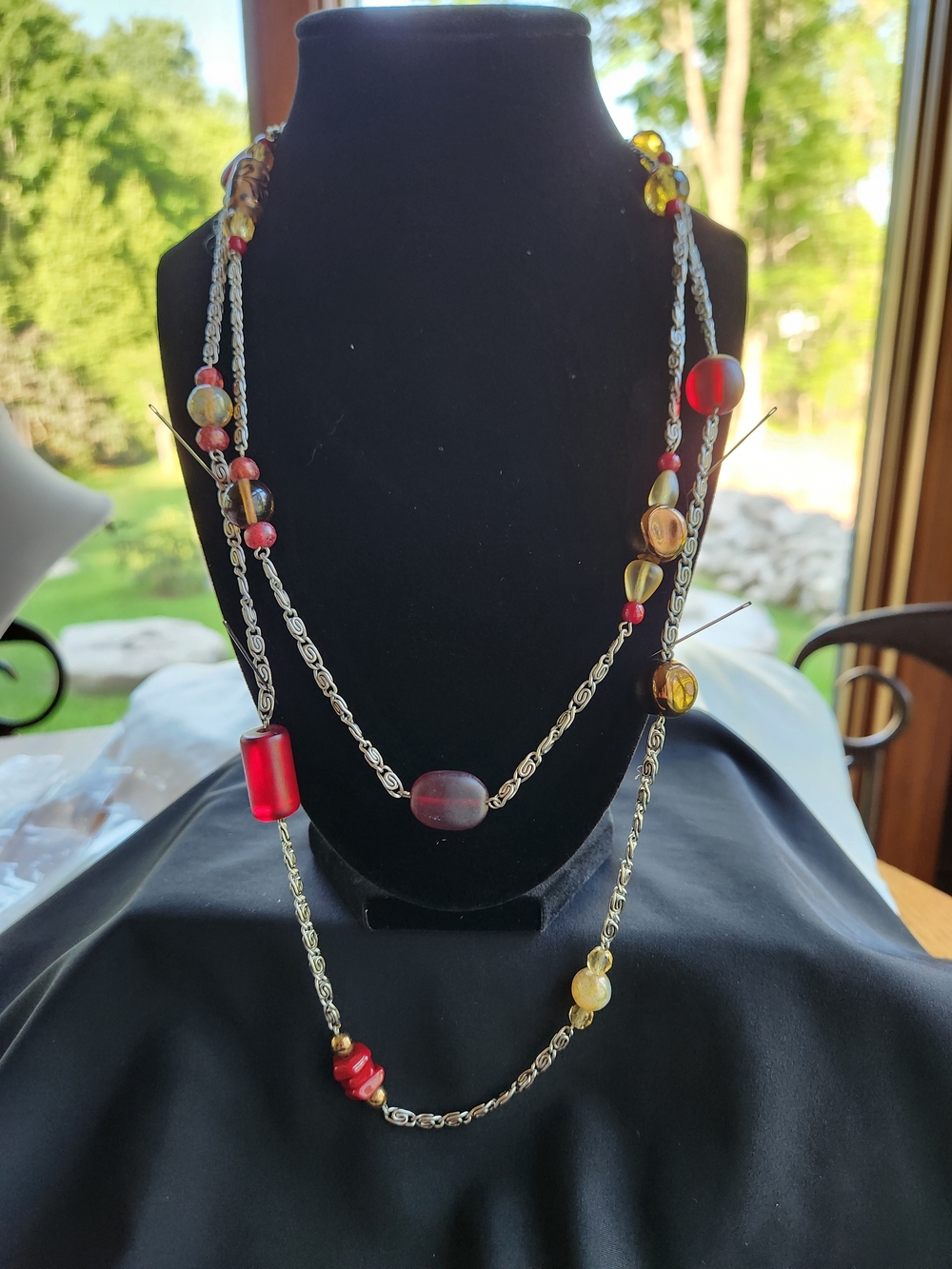 🔴Vintage Multi-color Beaded Necklace